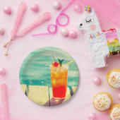 Sommerpool Party Spaß beim Sonnencocktail Pappteller (Party)