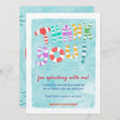 Sommerpool Splish Geburtstag Danke Karte (Vorne/Hinten)