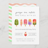 Sommerpopsilleis Geburtstagseinladung Einladung (Vorne/Hinten)