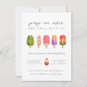 Sommerpopsilleis Geburtstagseinladung Einladung (Vorderseite)