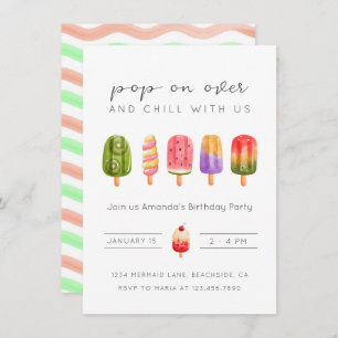 Sommerpopsilleis Geburtstagseinladung Einladung