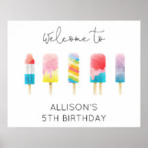 Sommerpopsilleis Geburtstagswillkommenzeichen