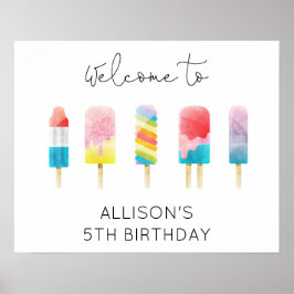Sommerpopsilleis Geburtstagswillkommenzeichen Poster