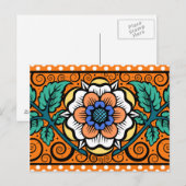 Sommerprirose in Orange - Postkarte (Vorne/Hinten)