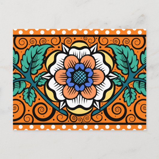 Sommerprirose in Orange - Postkarte (Vorderseite)