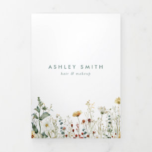 Sommerprospekt für Wildblumenfelder Dreifach-gefaltete Programmkarte