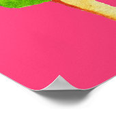 Sommerquote Himbeere niedliche Kunst der Ernährung Poster (Ecke)