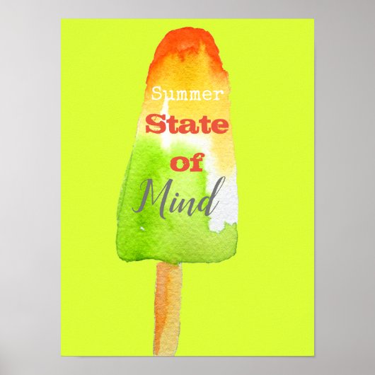 Sommerquotenpopsikel Limone Sorbet niedliche Nahru Poster (Vorne)