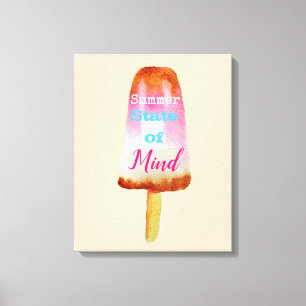 Sommerquotenpopsikel sorbet niedliche Nahrungskuns Leinwanddruck