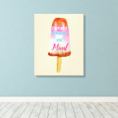 Sommerquotenpopsikel sorbet niedliche Nahrungskuns Leinwanddruck (Insitu (Holzboden))