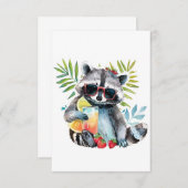 Sommerrakoon in Sonnenbrille Beach Chillout Dankeskarte (Vorne/Hinten)