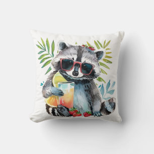 Sommerrakoon in Sonnenbrille Beach Chillout Kissen