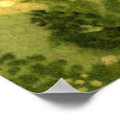 Sommerrasen, Wollmalereien, Landschaftsgrün Poster (Ecke)