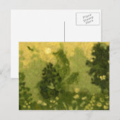 Sommerrasen, Wollmalereien, Landschaftsgrün Postkarte (Vorne/Hinten)