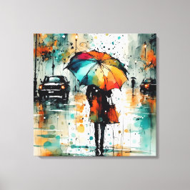 Sommerregen in der Stadt 2 Leinwanddruck