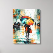 Sommerregen in der Stadt 2 Leinwanddruck (Vorderseite)