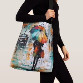 Sommerregen in der Stadt 2 Tragetaschen Mit Langen Trägern