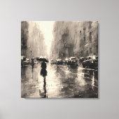 Sommerregen in der Stadt Leinwanddruck (Vorderseite)