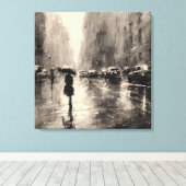 Sommerregen in der Stadt Leinwanddruck (Insitu (Holzboden))