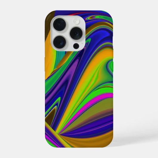 Sommerregenbogen, Abstrakte 3D Regenbogenkunst iPhone Hülle (Rückseite)