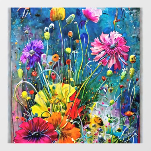 Sommerregenkissen Fensteraufkleber (Blatt)