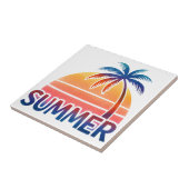 Sommerretro-Sonnenuntergang Fliese (Seite)