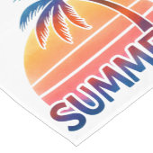 Sommerretro-Sonnenuntergang Kurzer Tischläufer (Ecke)