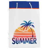 Sommerretro-Sonnenuntergang Mittlere Geschenktüte (Vorderseite)