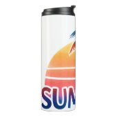 Sommerretro-Sonnenuntergang Thermosbecher (Nach links gedreht)