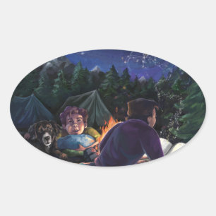 Sommerritter Ovaler Aufkleber