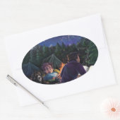 Sommerritter Ovaler Aufkleber (Umschlag)