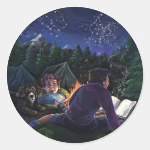 Sommerritter Runder Aufkleber