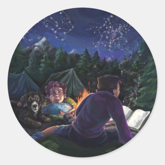 Sommerritter Runder Aufkleber (Vorderseite)