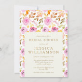 Sommerrosa Brautparty Einladung (Vorderseite)