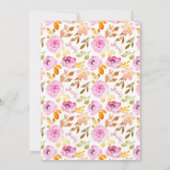Sommerrosa Brautparty Einladung (Rückseite)