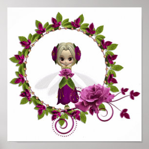 Sommerrosa-Fee Poster