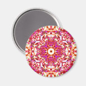 Sommerrosa Roter Stern im Sommer Magnet (Vorderseite/Rückseite)