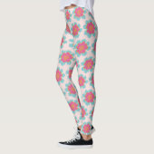 Sommerrosa und blaues Gefühl Leggings (Links)