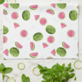 Sommerrosa und grüne Wassermelone Geschirrtuch (Gefaltet)