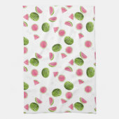 Sommerrosa und grüne Wassermelone Geschirrtuch (Vertikal)