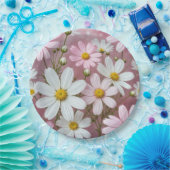 Sommerrosa und weiße Milch Pappteller (Party)