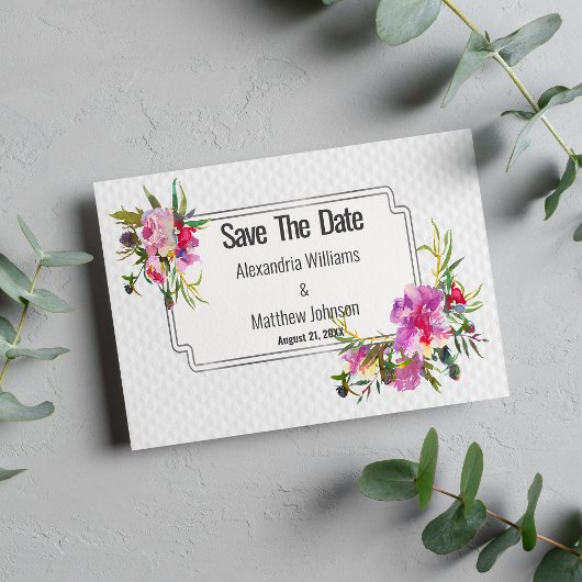 Sommerrosa violett Save the Date