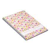 Sommerrosa Wasserfarbenflorale Hochzeit nach Maß Notizblock (Rechte Seite)