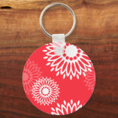 Sommerrote Blume Schlüsselanhänger (Vorderseite)
