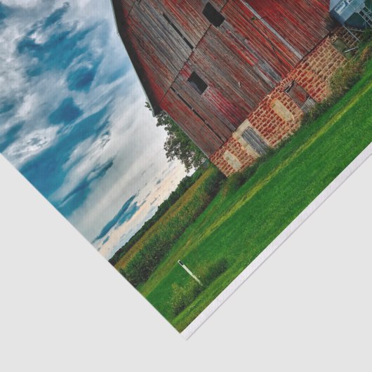 Sommerroter Stall unter einem absolut Atemberauben Seidenpapier (Ausschnitt)