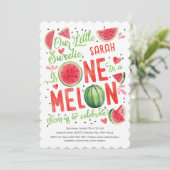 Sommerrotes Wassermelon, eins in einer Melone 1. G Einladung (Stehend Vorderseite)
