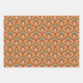 Sommerrückwärtsmuster der 70er Jahre | Umschlagpap Geschenkpapier Set (Vorderseite 3)