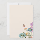 Sommerrustikale botanische Wildblumen Hochzeit Save The Date (Rückseite)