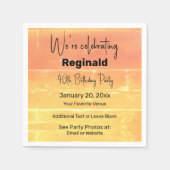 Sommerrustikale Lässig-Gelbpfirsichfeier Serviette (Vorderseite)