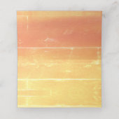 Sommerrustikale Lässig-Gelbpfirsichhochzeit Platzkarte (Innenseite Aufgefaltet)